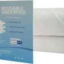 Careboree 2 Pack Cotton Top-Layer Reusable Tuckable Underpads Incontinence Bed Pads 34"X54" Full Size 21" Wings