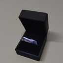 Luxury LED Lighted Engagement Ring Box - Elegant Matte Black Ring Case for Wedding Rings, Perfect for Proposal, Anniversary, Ceremony, and Gift Giving, New Version