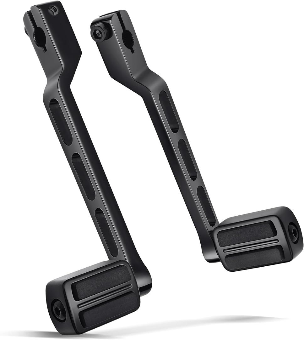 Amazicha Stainless Steel Heel Toe Shift Lever Pegs Shifter Lever Pegs Fit for Harley Touring Road Glide Street Glide Electra Glide 1988-later FL Softail 1986-later Tri Glide Trikes 2008-later Black