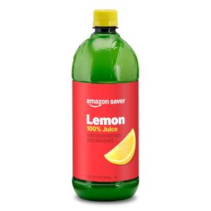 Amazon Saver, Lemon Juice, 100% Juice, 32 Fl Oz (Previously Happy Belly