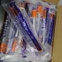 1ml Syringes 30G 1/2" 13mm Needle U-100 Disposable Lab Syringe, 100 Pack
