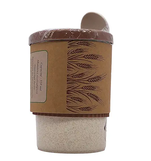 Eco Friendly Wheat Fiber Cup With Spoon, 1 EA