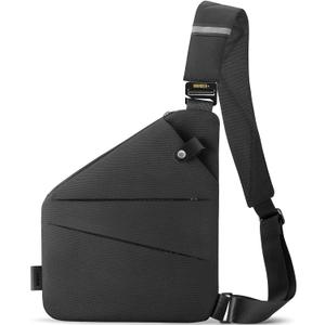 WANDER PLUS Anti Theft Crossbody Bag, Shoulder Bag Anti-theft Design for Travel, Sport, Work (Black)