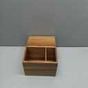 Tampon Holder for Bathroom Decor, Acacia Wood Feminine Product Organizer with Lid, Shark Week Tampon Storage, Pad and Tampon Organizer