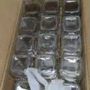 AOZITA 14 Pcs Glass Spice Jars with Spice Labels - 8oz Empty Square Spice Bottles - Shaker Lids and Airtight Metal Caps - Chalk Marker and Silicone Collapsible Funnel Included