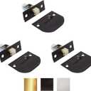Litepak Adjustable Roller Catch for Furniture Closet Door Cabinet w/Strike Plate & Screws (3 Pack, Oil Rubbed Bronze)