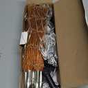 5 Pack Solar Starburst Sphere Lights, 200 LED Firework Light, 8 Modes Dimmable Waterproof Hanging Copper Wire Fairy Light for Patio Parties Halloween Christmas Decor (Warm White)