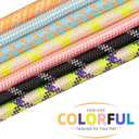 Durable Slip Leads for Dogs, Heavy Duty Strong Rope Slip Leash for Large, Medium Dogs No Pull Training Leashes (Blue with Orange Dots, 3/8" x 6 FT (0~30 lbs.))