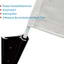 RV Awning Trim, Aluminum RV Insert Roof Trim, 51" Length Black Camper Trailer Awning Rail (2 Trim Pieces, Black)