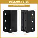 4 Pairs Deck Railing Bracket Connectors, Split Deck Rail Bracket for 2"x4",2"x6", 4"x4" Wood Post to Handrail Stair Fence Railings, Black