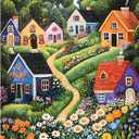 300 Piece Puzzles for Adults, Idyllic Village Jigsaw Puzzles, Blooming Garden 300 Piece Puzzle, Perfect for Family Time, Home Wall Decor, Great Gift for Adults, Kids, Seniors, 20.5 x 15 in