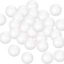uxcell 25Pcs 1.5" White Polystyrene Foam Balls Smooth Round Solid Ball for Crafts, Art, DIY, Household, Party Decorations