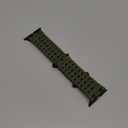 Upgraded Ocean Band Compatible with Apple Watch Ultra 3/2/1 49mm, S11/S10 46mm, 9/8/7 45mm, SE3/SE2/SE/6/5/4 44mm, 3/2/1 42mm, Metal Connector Breathable Sport Watch Strap for Men Women (Extension, Black/Black ArmyGreen)