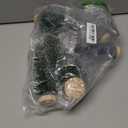 9pcs Mini Christmas Tree Desktop, Artificial Christmas Pine Tree, Mini Bottle Brush Trees Tabletop, Small Sisal Trees with Wooden Bases, Xmas Holiday Decor (Dark Green-Green-Silver)