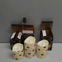 3 Pcs Valentine's Day Flameless LED Candles Romantic Heart Battery Operated LED Pillar Candles for Valentine's Day Proposal Anniversary Decor Wedding Party (Red Heart)