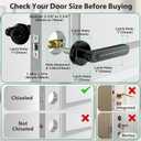 Fingerprint Door Lock Biometric Door Knob with Keypad Keyless Entry, Door Locks for Bedrooms, Home Hotel Office Apartment Black