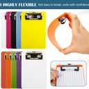 10 Pack A6 Plastic Colorful Mini Clipboards with Low Profile Clip, Portable Clip Boards for Classroom, Office, Restaurants, Small Clipboards 4 x 6 Inch