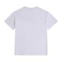 Women's Graphic Letter Tee Crew Neck Drop Shoulder Trendy Summer T Shirt (White, M)