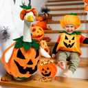 Halloween Porch Goose Outfits, Pumpkin Goose Costume for 23" Porch Goose, Funny Goose Clothes Duck Sculpture Clothes, Outdoor Patio Yard Lawn Decoration