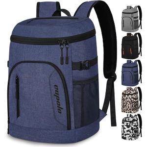 Capolo Cooler Backpack 30/45 Cans, Insulated Thermal Bag Beverage Soft Cooler Lunch Camping Travel Picnic Hiking for Men Women (Deep Blue)