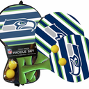 Team Pride Paddle Raquet Ball Set-Solid Colors-Bundle Pack,  Seattle Seahawks Beach Paddle Ball Set