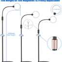 10X Floor Magnifying Glass with Light and Stand,360 Flexible Gooseneck Floor Magnifying Lamp,3 Light Modes,Height Adjustable,Hands Free Magnifier for Reading,Close Work,Craft,Sewing for Seniors