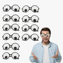 WUEURU 10Pcs Googly Eyes Glasses,Funny Glasses Shaking Eyeball Glasses,Halloween Party Funny Costume Accessories