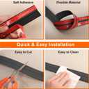 Elvone Wall Corner Protector & Edge GuardPeel and Stick Wall Trim Moulding Inside & Outside Corner Molding Trim Caulk Strip, Self Adhesive Trim for Wall Edge,Ceiling,Countertop, 1.6 W x40 LBlack
