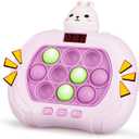 GAPER GO Fast Push Pop Game - Light Up Fidget Toy for Kids, Handheld Sensory Puzzle Game, Christmas Birthday Gifts for 3-12 Year Old Boys & Girls (Rabbit)