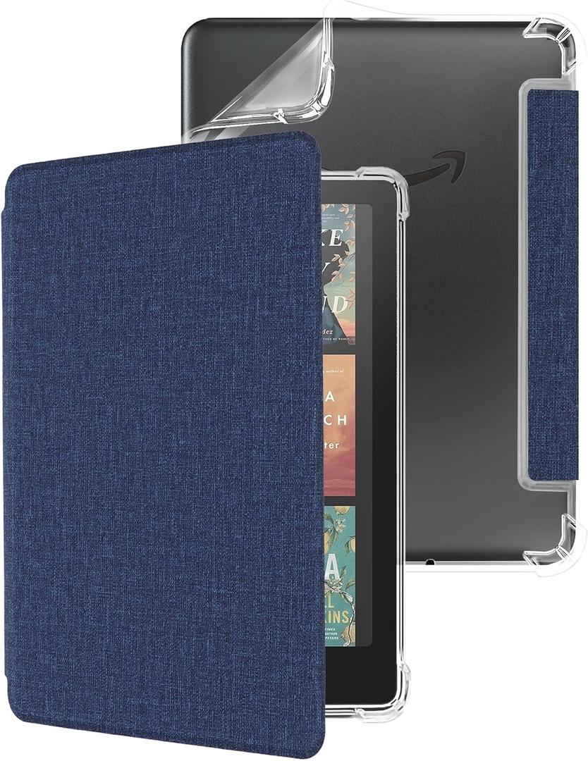 WALNEW Case for 7-inch Kindle Paperwhite 12th Generation 2024 and Colorsoft Signature Edition, Clear Soft TPU Back Protective Cover, Auto Wake/Sleep