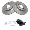 TRQ Rear Brake Pad and Rotor Set Ceramic Compatible with 2007-2015 Mazda 5