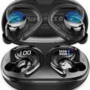 Wireless Earbuds Sport, 2025 Bluetooth 5.4 Headphones with Earhooks, 50H Stereo Deep Bass Over Ear Buds with 4 ENC Noise Canceling Mics, IP7 Waterproof Earphones for Running Workout Gym (Android/iOS)