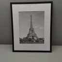 Modernist Photo Frame 12 x 16 Inches, Black PVC Wall Mountable and Desktop Display for Home Office Decor, Horizontal or Vertical Orientation