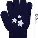 Glooarm 3 Pairs Kids Gloves Winter Gripper Knit Magic Gloves Stretch Warm Cold Weather Gloves for Boys Girls 4-12 Years 