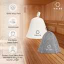 Halsa Sauna Hat 2 Pack Felt Sauna Hats for Men & Women, Heat Protection Caps for Sauna, Steam Room & Banya, Soft Durable Comfortable Headwear for Hot Room & Sweat Sessions Multi Color (Black, M)