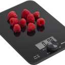 KitchenAid KQ914BA Digital Glass Top Kitchen and Food Scale, 11 lb Capacity, Measures Liquid & Dry Ingredients, Rotating Knob, Precise Results for Baking, Cooking, Keto and Meal Prep, Tare, Black