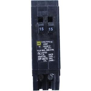 SQUARE D HOMT1515 Type HOMT HOMELINE 1P 15 AMP Tandem Duplex Circuit Breaker