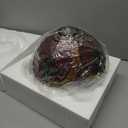 Tiffany Lamp Shade Replacement Only 12X6 Inch Stained Glass Style Lampshade with Cap fit for Table lamp Pendant Light Ceiling Fixture (Red)