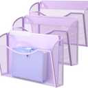 MINDEPOT Wall File Organizer,Hanging Wall Mounted File Folder Binder Holder Mail Organizer for Office,Home and School Supplies