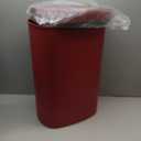 BestOffice | 13 Gallon Plastic Trash Can with Lid | Red | Automatic Touchless Garbage Can | Odor Control | Modern Oval Design | Easy to Clean | Fits Any Kitchen, Bathroom, Office or Home, Plastic, Red