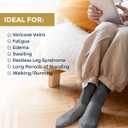 Pembrook Light Compression Socks for Women - 6 Pairs | 8-15 mmHg Cotton Compression Socks Women | Circulation Support (Black, L)