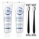 Hydroxyapatite Toothpaste for Enamel Protection & Tooth Strength, Mint Flavor, Fresh Breath, Daily Use (3.53 Ounce (Pack of 2), Blue)