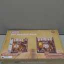 Prextex DIY Christmas Book Nook - 232 Building Pieces - Full Miniature Dollhouse Set with AAA Battery (Not Included) Operated Lights - Complete Toolkit Included - Ideal Holiday Decor for Ages 10+
