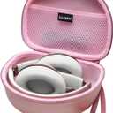 Headphone Case Compatible with Beats Studio Pro/Solo 4 / Studio 3 / Solo 3 / Picun B8 / BERIBES/JLab JBuds Lux ANC Wireless Bluetooth Noise Cancelling Headphones, Rose Gold(Case Only)
