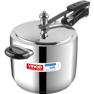 Vinod Stainless Steel Pressure Cooker, Inner Lid, 5 Litre, for Home Kitchen