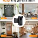 Blink Doorbell Mount, Anti-theft Metal Doorbell Camera Mount No Drilling with Rain Cover for Blink Video Doorbell 1st & 2nd Gen, No Block Sensor Doorbell Bracket Kits for Rental Apartment Black