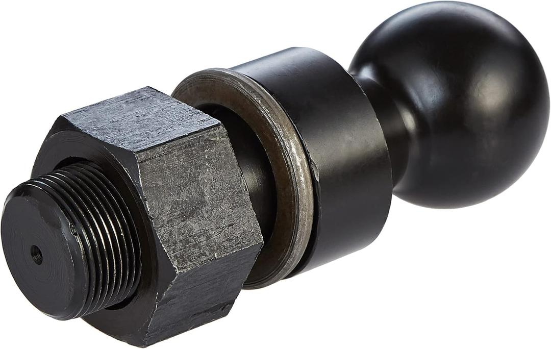 Buyers Products 1802056 Heat Treated Black Oxide 2-5/16 in Hitch Ball With 1.5 in Shank dia x 2.75 Length +1 in Riser, 30,000 lb MGTW for Trailer, RV, Marine & HeavyDuty Towing (3.75 in Total Length)
