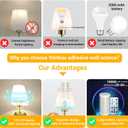 Vimhou Peel and Stick Wall Sconces, Stick On Wall Sconce Set of 2, Battery Operated Wireless Wall Light, No Drill Adhesive Wall Lamp, Corn Bulb with 10000mAh Rechargeable Battery, Bedroom Wall Decor
