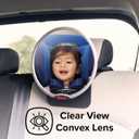 Diono Easy View Pack of 2 Baby Car Mirrors, Safety Car Seat Mirror for Rear Facing Infant, Fully Adjustable with 360 Rotation, Wide Crystal Clear View, Shatterproof, Crash Tested, 2 Count