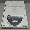 KOHLER Stonewood Quiet-Close, Elongated Toilet Seat Soft Close, Durable Wood, Easy Installation, Universal Fit, Home Essentials, Biscuit Finish, K-20466-96